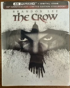 NEW The Crow (4K UHD Blu-ray) Steelbook Limited Edition Sealed Digital - Picture 1 of 3