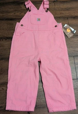 Carhartt 女孩粉色连体裤,尺寸 2T — 第 1/3 张图片