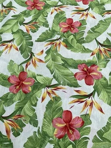 Fabric Hibiscus Berkshire Indoor Outdoor 6 Yards Monsoon Kwaitowy Lot 56”W - Picture 1 of 8