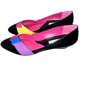 Gloria Vanderbilt mehrfarbige Leder Pumps 8,5 M Vintage - Bild 1 von 8