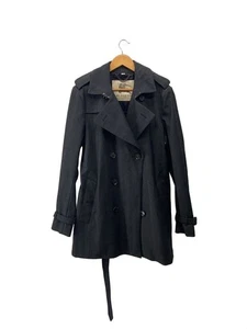BURBERRY Trench Coat 50 Poliestere BLK Check 3760645 Usato - Foto 1 di 6