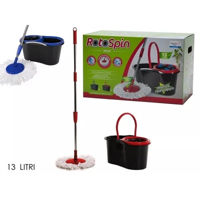 SECCHIO MOCIO ROTO SPIN ROTANTE DOPPIA ROTAZIONE CESTELLO 13L - Immagine 1 di 3