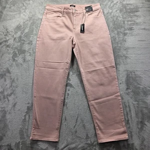 Express Boyfriend Jeans Damen 12 Rosa Mid Rise Stretch Freizeithose Ankle Crop - Bild 1 von 10