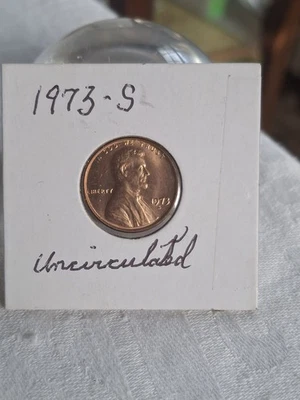1973 s lincoln cent Uncirculated Condition  Nice - Image 1 of 4