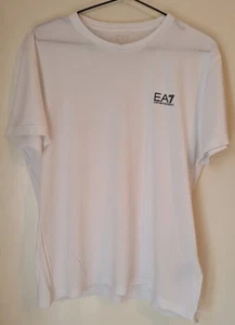 Men’s Emporio Armani White Logo T-Shirt Size Large (Read Description) - Picture 1 of 6