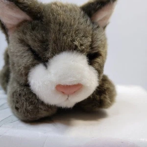 Jaag Plush Purring Newborn Gray Kitten Cat Stuffed Animal RARE - Picture 1 of 8