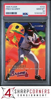 1995 FLEER #312 FRED McGRIFF BRAVES HOF POP 2 PSA 10 - Изображение 1 из 2