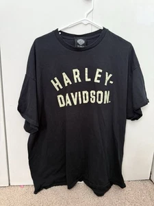 Camiseta Harley Davidson Museum para hombre XXL* negra con logotipo deletreado - Imagen 1 de 3