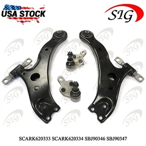 For 2004-2008 Toyota Solara Front LH RH Lower Control Arms Ball Joints 4PCs Kit - Picture 1 of 8