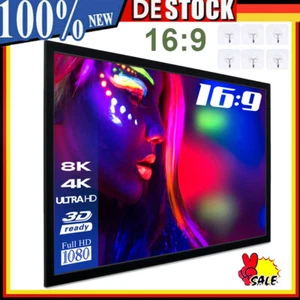 84" Beamer Leinwandtuch Projektion 16:9 4K Leinwand Stoff Projektor Tuch - Bild 1 von 22