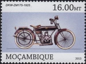 1925 DKW ZM175 Timbro moto tedesco (2013 Mozambico) - Foto 1 di 1