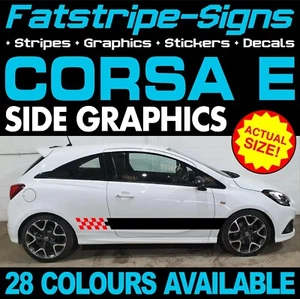 to fit VAUXHALL CORSA E GRAPHICS STICKERS STRIPES DECALS OPEL VXR SXI GSI TURBO - Picture 1 of 2