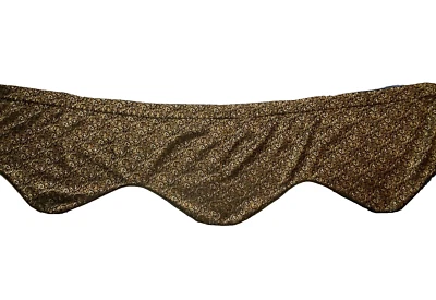 Cortina cenefa personalizada vintage años 70 80 hecha a mano negra plata dorada ancha lujo Foto 1 de 4