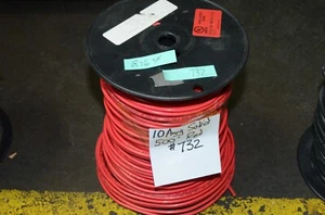 10 AWG Solid Copper Wire Red Jacket 600 V VW-1 NEW Roll 500' AWM SOL THHN - Picture 1 of 1