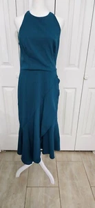 Betsy & Adam Womens teal , tea length, Evening Cocktail Dress  Sz 8  USA  NWT - Picture 1 of 8