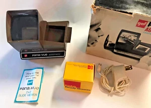 Vintage Pana-Vue Automatic Lighted 2x2 Slide Viewer 35MM GAF Ready Mounts #6566 - Picture 1 of 9