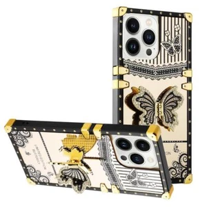 For IPhone 14 Pro Max Plus Hybrid Bling Luxury Diamond Butterfly Hard Case Cover - Picture 1 of 18