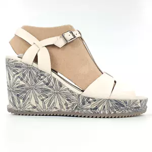 Clarks Sandalen Absatz weiß Leder Größe 9 - Bild 1 von 13