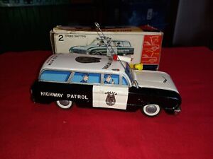 Rare ALPS Japanese Tin Friction Highway Patrol Double Speed Action Car