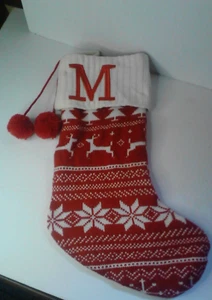 Calza natalizia all'uncinetto "M" - Foto 1 di 2