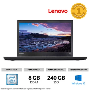 PORTÁTIL 14" LENOVO THINKPAD T470S CORE i56300U 2,40GHz 8GB 240GB SSD WINDOWS 10 - Imagen 1 de 1