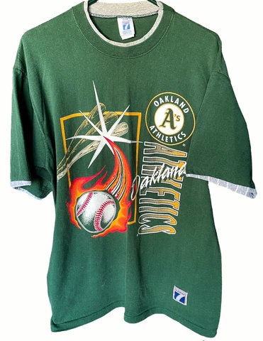 Vintage Oakland Athletics Logo 7 shirt  1980’s Made In USA SZ L Cover