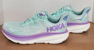 Hoka One Clifton 9 Damen-Laufschuhe Walking Sunlit Ocean/Lilac Mist 10,5B - Bild 1 von 9