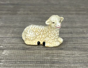 Vintage Christmas Nativity Manger Porcelain Ceramic Creche Figurine Sheep Lamb - Picture 1 of 5