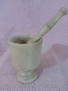 BLONDE WOOD MORTAR & PESTLE New - Picture 1 of 5