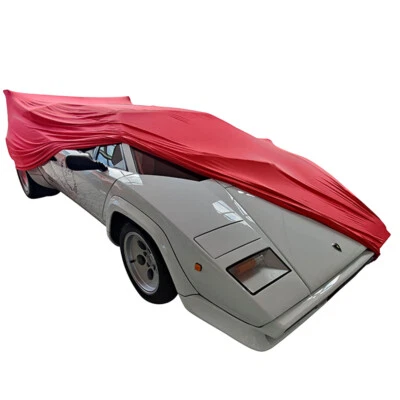 Indoor car cover fits Lamborghini Countach with spoiler bespoke Maranello Red... Foto 1 de 4