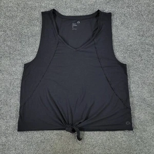 Gap Tank Top Shirt Women's Small Black GapFit Activewear V-Neck Sleeveless Knot - Picture 1 of 12