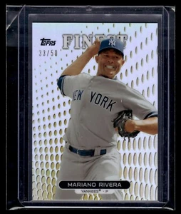 2013 Topps Finest Gold Refractor #42 Mariano Rivera 33/50 Yankees HOF - Picture 1 of 2
