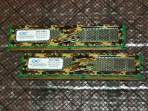 Working Pull 2GB Total (2x 1GB) OC Dual Ch Special Ops Edition Desktop Memory - Picture 1 of 4