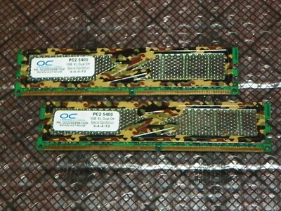 Working Pull 2GB Total (2x 1GB) OC Dual Ch Special Ops Edition Desktop Memory - Image 1 of 4