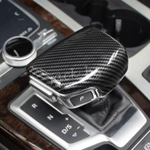 For Audi A4 B9 A5 Q5 Sportback Carbon Fiber Gear Shift Lever Knob Cover Cap Trim - Picture 1 of 6