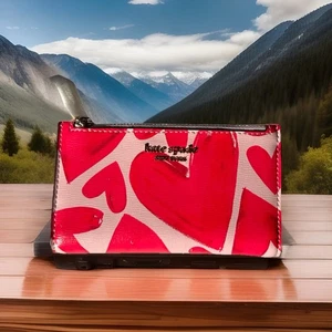 Kate Spade Spencer Ever Fallen Tutu Pink Heart Small Wristlet Geldbörse  - Bild 1 von 4
