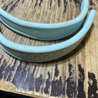Crocs Replacement Light Blue Straps Sz M4/W6 - Image 1 of 4