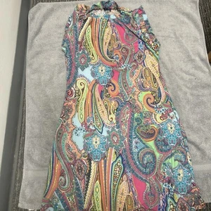 Tommy Hilfiger Paisley Print Sleeveless Knee Length Dress Size 4 Spring Summer - Picture 1 of 7