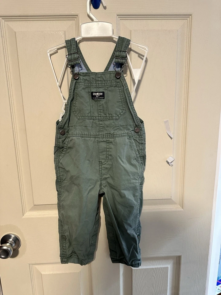 Комбинезон OshKosh B'Gosh размер 18-24 М с подкладкой оливковый цельный Dino - Изображение 1 из 4