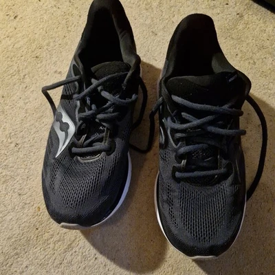 Saucony Running Ride 14 UK 7.5  Size black Sports Trainers Gym Jogging Shoes - Image 1 of 4