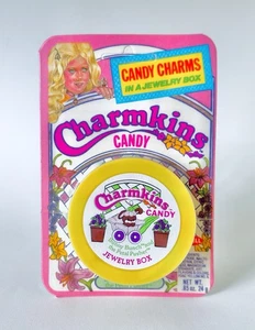 RARE Vintage 1983 Swell CHARMKINS CANDY JEWELRY BOX 6" YELLOW Container BUNNY - Bild 1 von 5