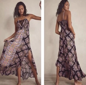 Free People Intimately That Moment Maxi Floral Slip Dress Anthropologie Size L - Picture 1 of 19
