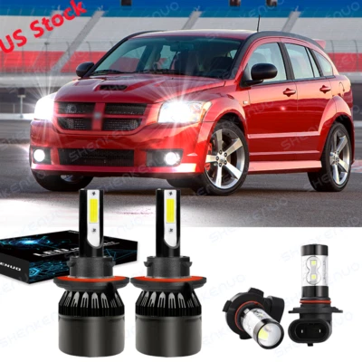 Para Dodge Caliber 2007 2008 2009 6000K Combo 4 piezas faros LED + bombillas antiniebla Foto 1 de 4