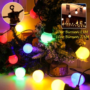 Lichterkette Außen Strom 10/20er G50 LED Birnen Garten Balkon Party Beleuchtung - Bild 1 von 16