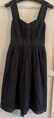 Y2K VINTAGE, WETSEAL, MUJER L, VESTIDO DE SOL CORTO CON OJALES NEGROS, 100% ALGODÓN, NUEVO SIN ETIQUETAS Foto 1 de 4