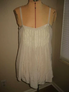 VENUS Gray Silk Strap Top, Lace Trim and Pleated Bodice - Size 10 - Picture 1 of 10