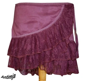 Wickelrock Spitzen Volant Hippie Gypsy Rock Tribal Festival Rock Kurz Lagenlook - Bild 1 von 35