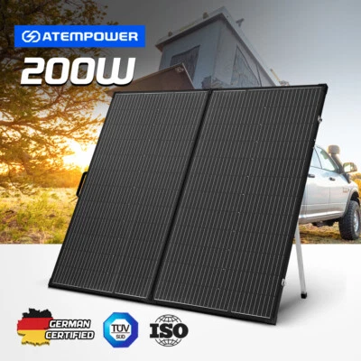 Atem Power 200W 12V Folding Solar Panel Kit Mono Caravan Camping Power Charge - image 1 of 4