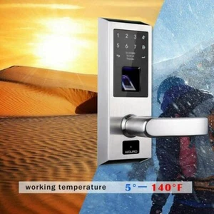 Cerradura de puerta inteligente con huellas dactilares AIGURD, electrónica biométrica sin llave - Imagen 1 de 6