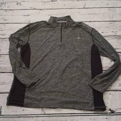 Reel Legends Men's Black Heather Gray 1/4 ZIP Long Sleeve Pullover XL - Image 1 of 4